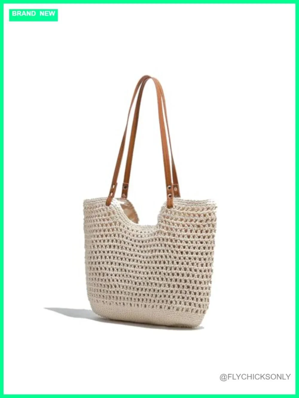 Crochet Handwoven Beach Tote Bag Hobo Shoulder Purse